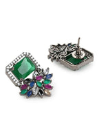Green Stone Earrings- Ruby Raang | Grocsy