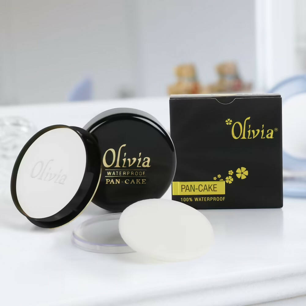 Olivia Waterproof Pan-Cake Foundation - White | Grocsy