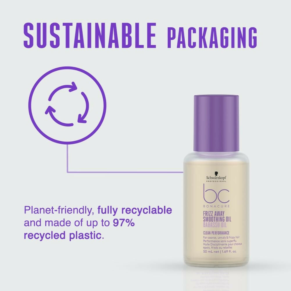 Schwarzkopf Professional Bonacure Frizz Away Smoothing Oil with Babassu Oil | Grocsy