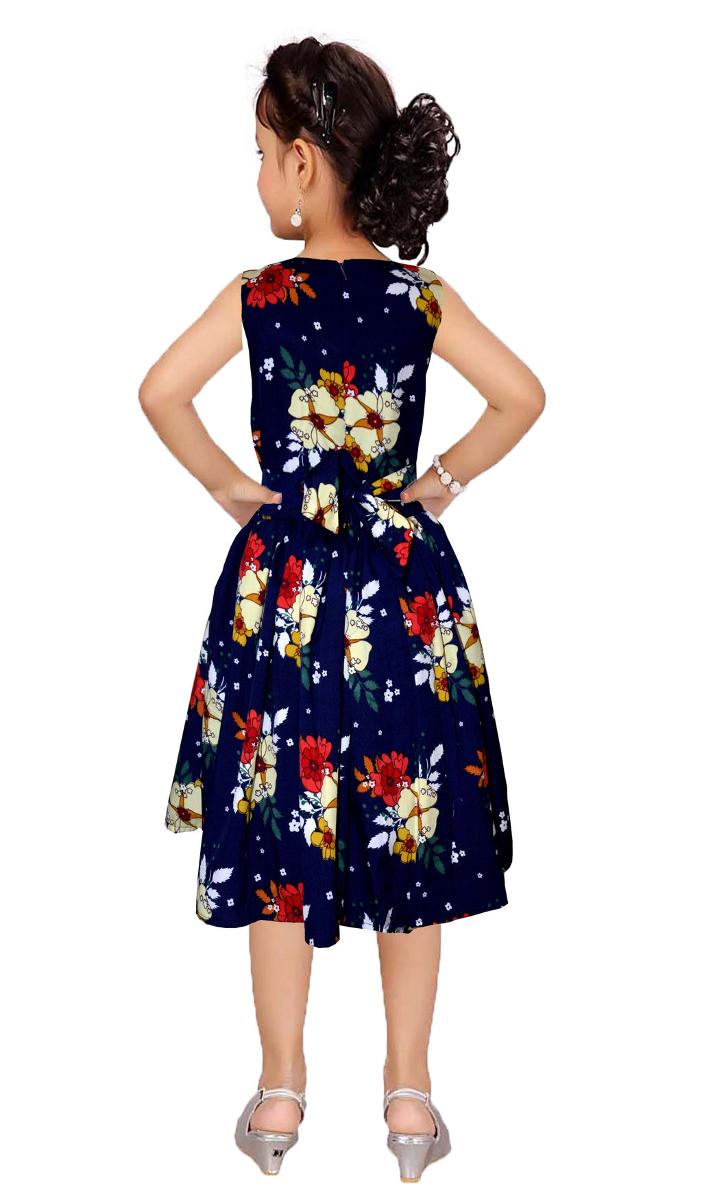 Asmaani Kids Party Wear Stylish Dresses, Perfect for Parties, Functions & Vacations - Navy Blue | Grocsy