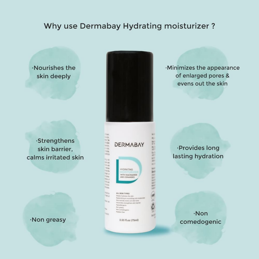 Dermabay Hydrating Moisturizer Lotion With Niacinamide And Ceramides | Grocsy