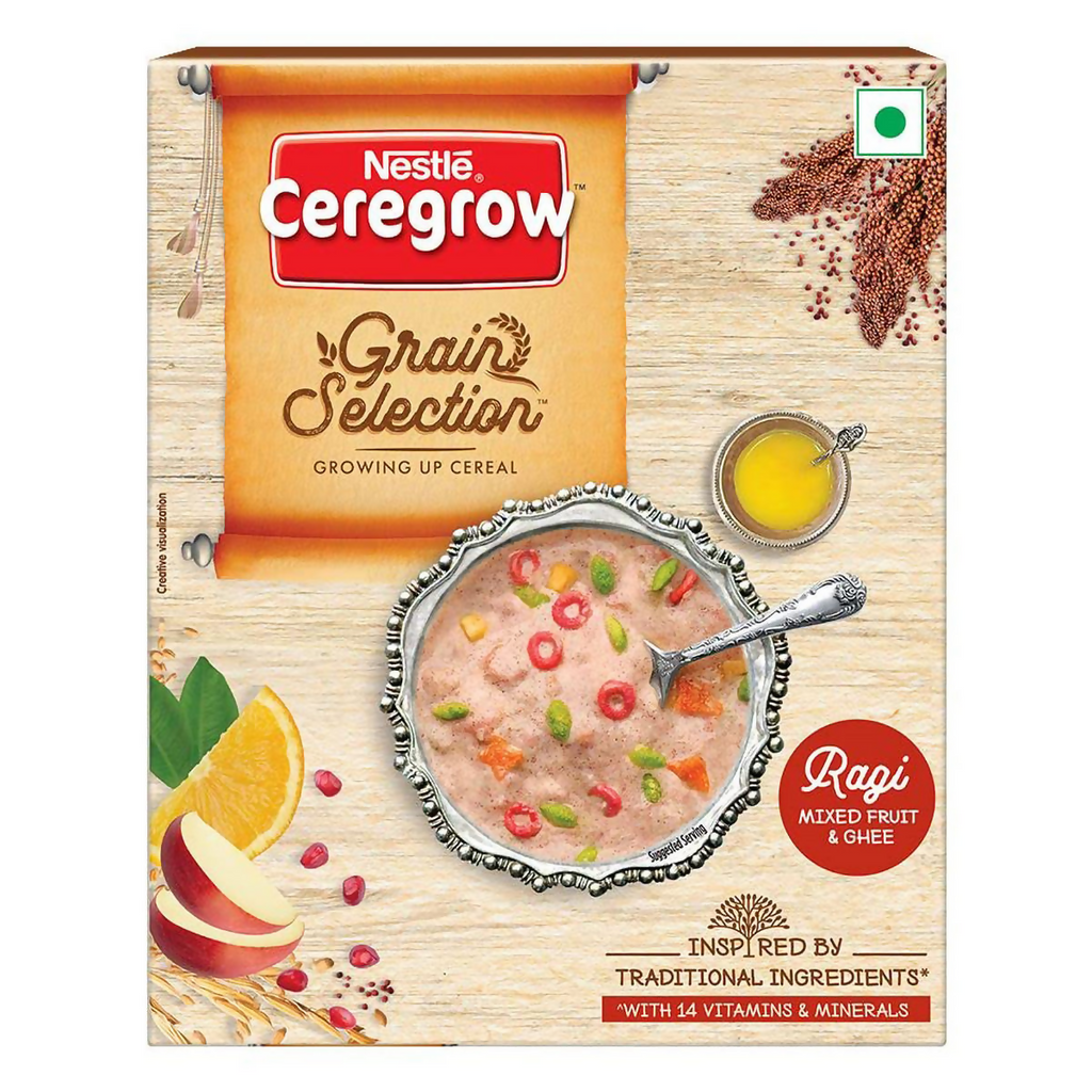 Nestle Ceregrow Growing Up Cereal with Ragi, Mixed Fruit & Ghee | Grocsy