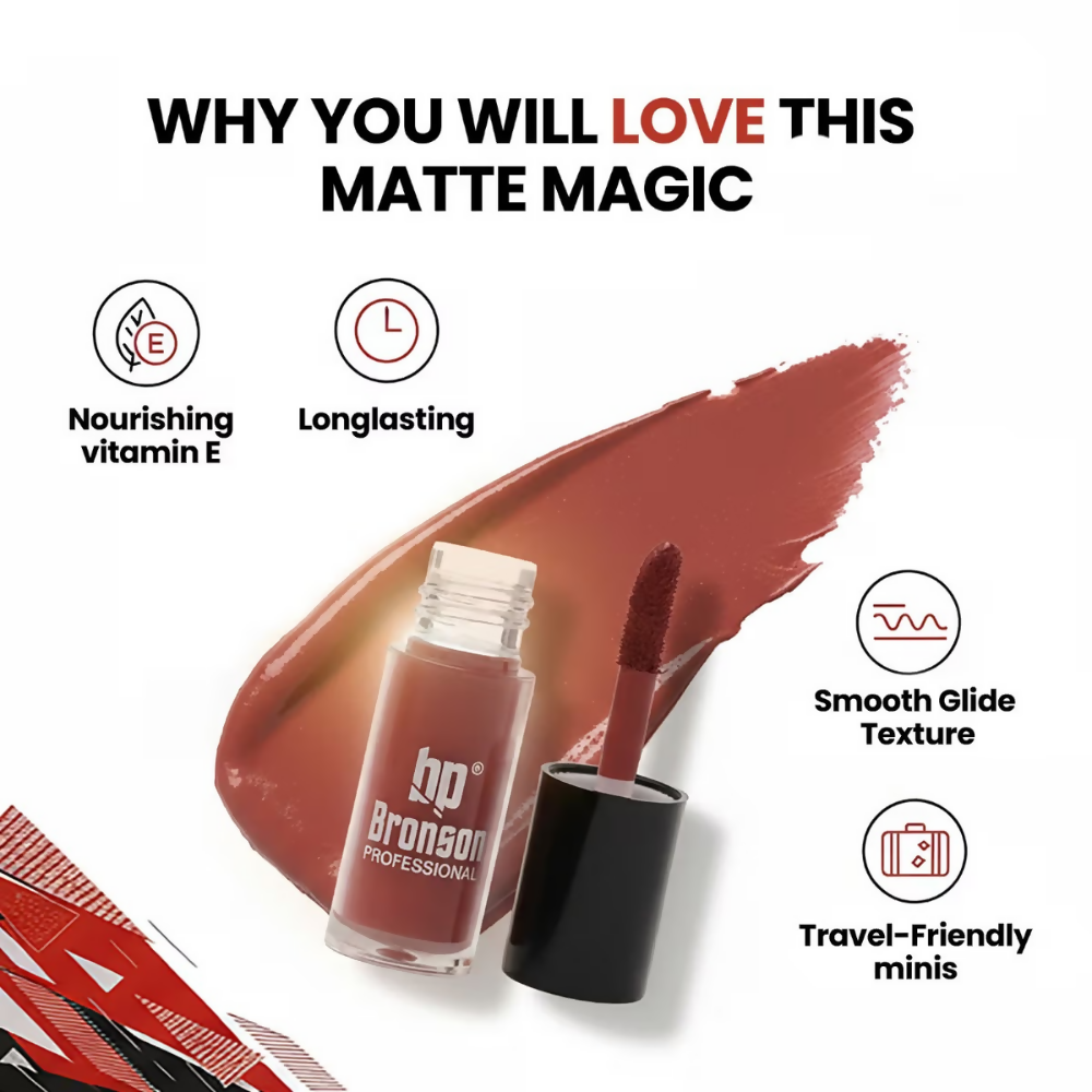 Bronson Professional Silky Mousse Liquid Matte Lipstick | Grocsy