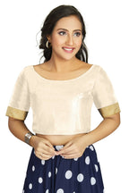Aastha Fashion Women's Off White Art Silk Designer Traditional Readymade Blouse | Grocsy
