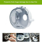 Safe-O-Kid Gas Stove Knobs Transparent Guards for Indoor Baby Safety Set of 2 Pcs | Grocsy