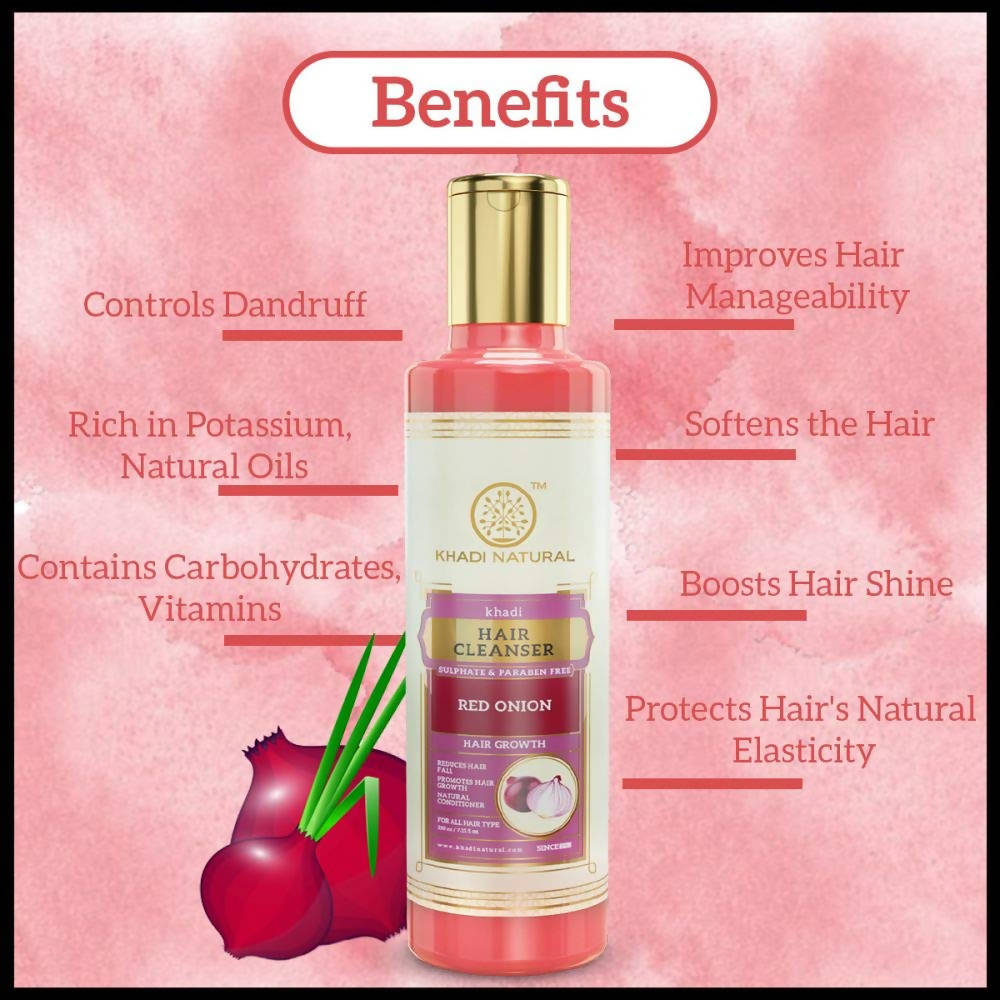 Khadi Natural Red Onion Hair Cleanser | Grocsy