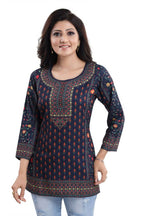 Snehal Creations Befitting Brigade Cool Printed Short Kurti Tunic | Grocsy