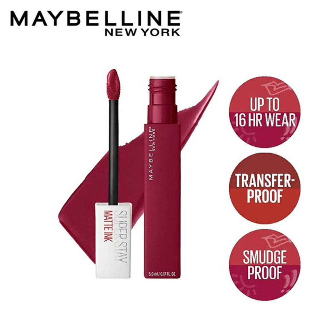 Maybelline New York Liquid Matte Lipstick Superstay Matte Ink - 115 Founder | Grocsy
