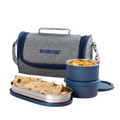 Borosil Carrymore Microwavable Stainless Steel Lunchbox with Bag | Grocsy
