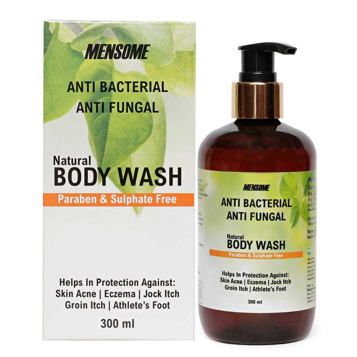 MENSOME Natural Anti Bacterial & Anti Fungal Body Wash Gel | Grocsy