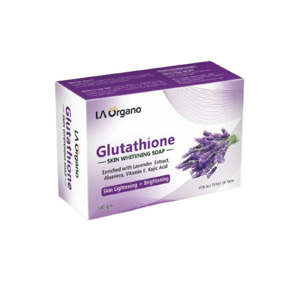 LA Organo Glutathione Lavender Skin Whitening Soap | Grocsy