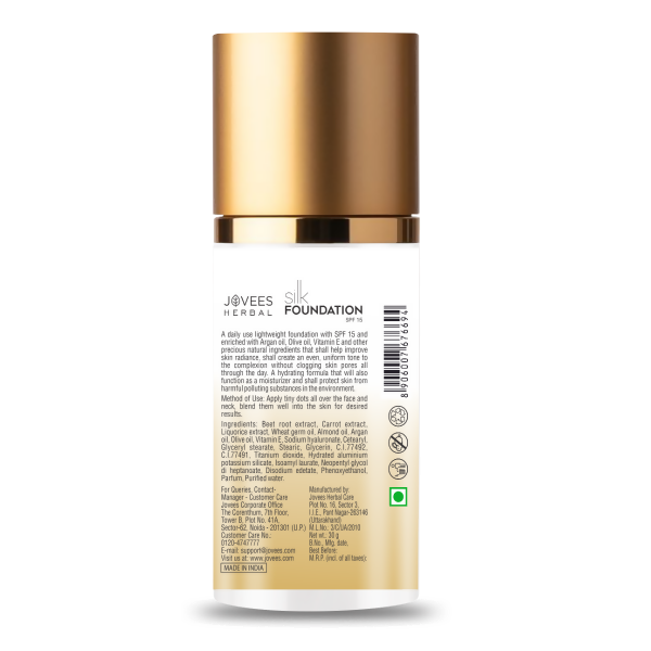 Jovees Silk Foundation SPF 15 - Shade 3 | Grocsy
