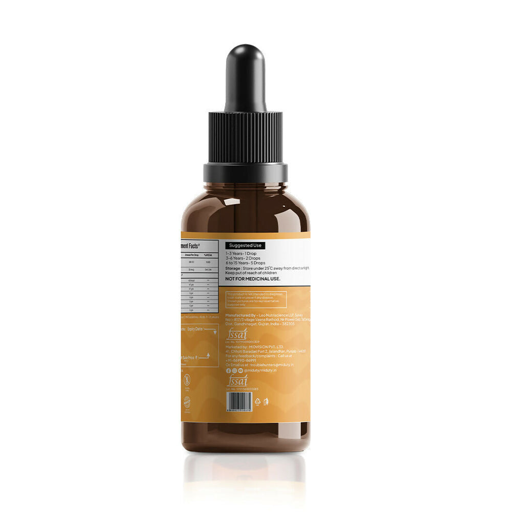 Miduty Coco D3+K2 Drops For Kids & Babies | Grocsy