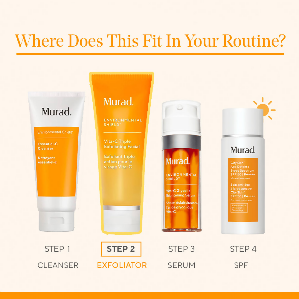 Murad Environmental Shield Vitamin C Triple Exfoliating Facial | Grocsy