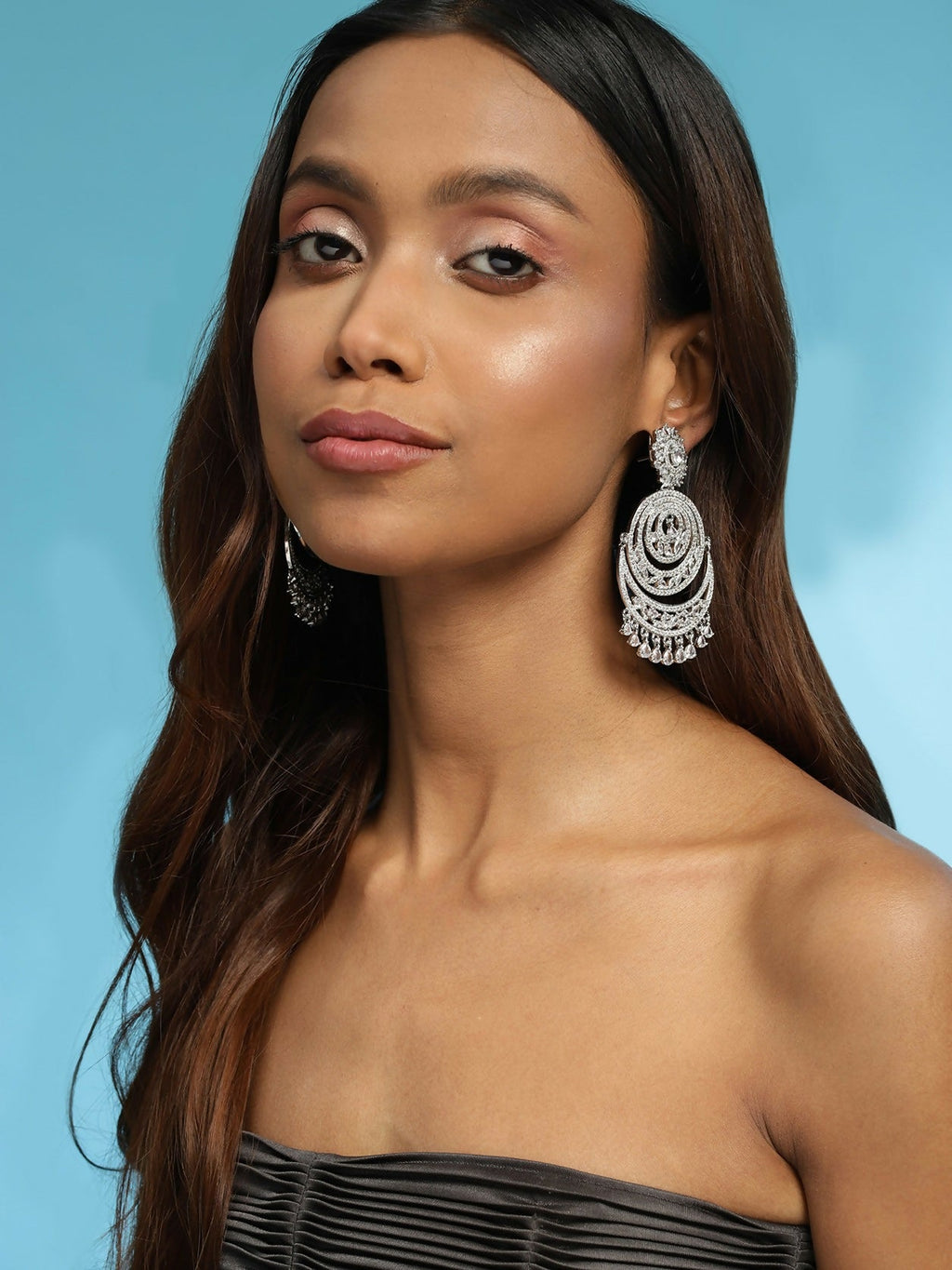 Diamond Chand Earrings- Ruby Raang | Grocsy