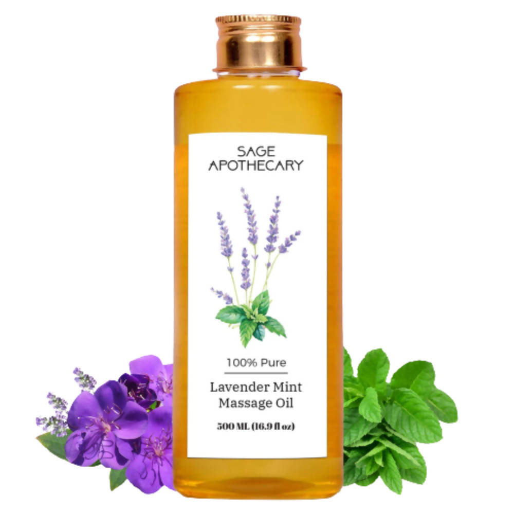 Sage Apothecary Lavender & Mint Massage Oil | Grocsy