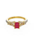 Diamond and Ruby Ring- Ruby Raang | Grocsy