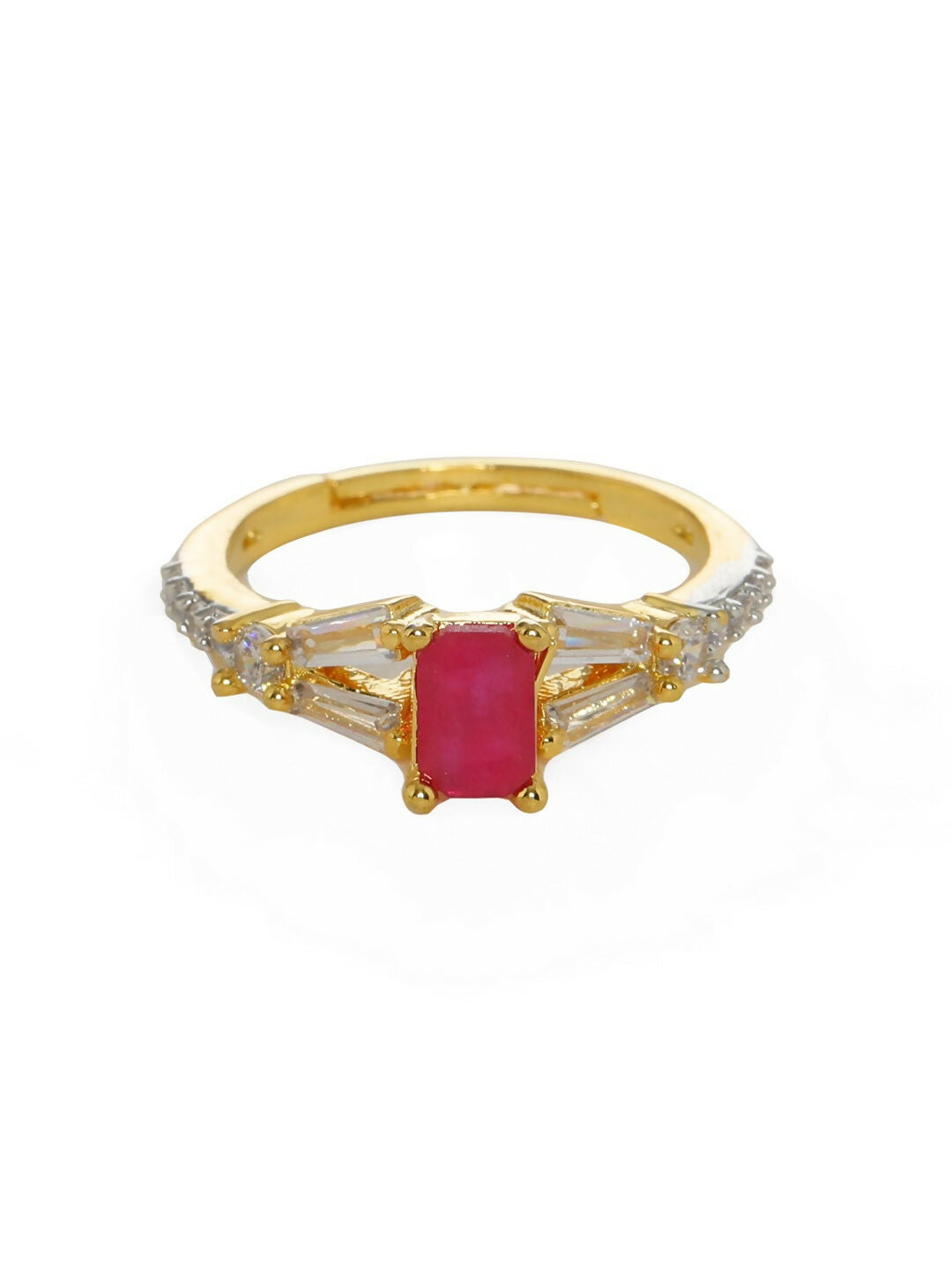 Diamond and Ruby Ring- Ruby Raang | Grocsy
