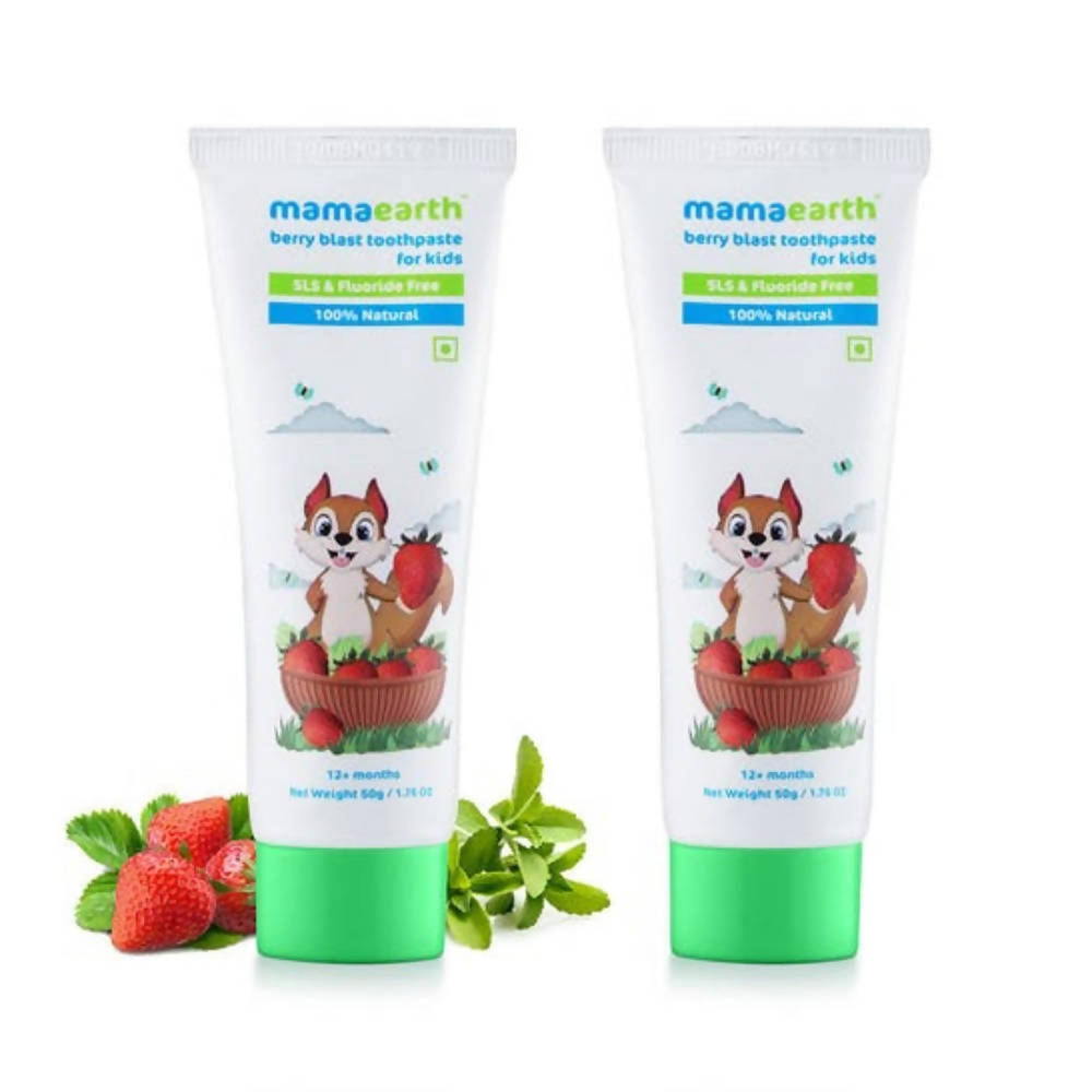 Mamaearth Berry Blast Kids Toothpaste For Promotes Healthy Teeth & Gums, Cleanses Teeth | Grocsy