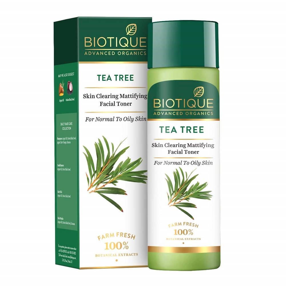 Biotique Advanced Organics Tea Tree Skin Clearing Mattifying Facial Toner | Grocsy