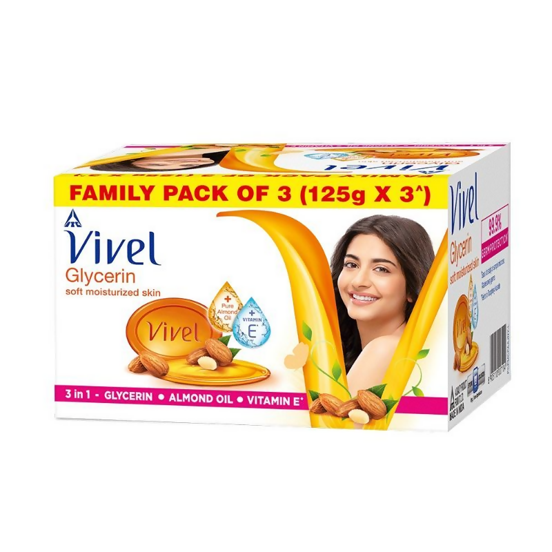 Vivel Glycerin Bathing Bar Soap For Soft Moisturized Skin | Grocsy