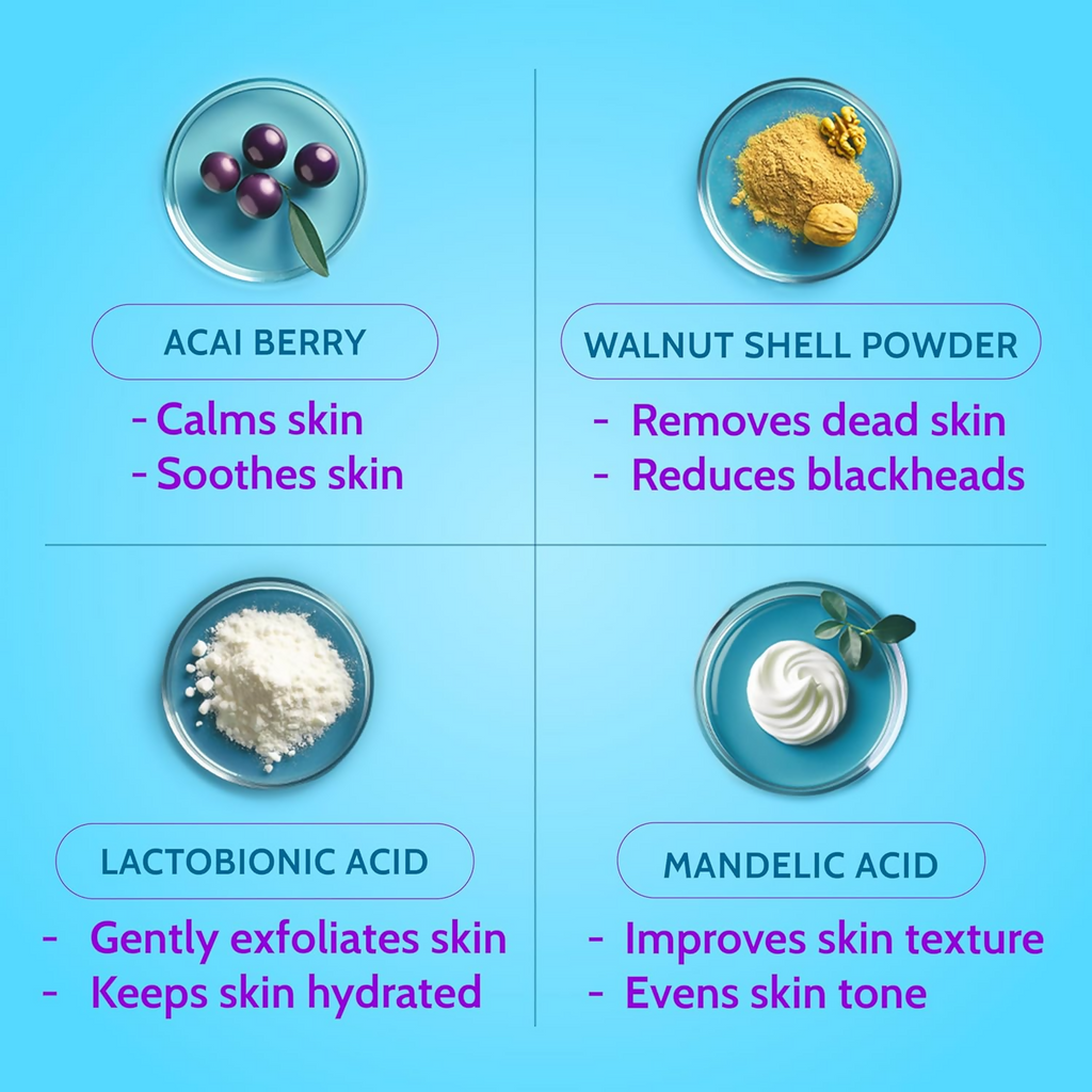 Chemist At Play Gentle Exfoliating Face Scrub With Mandelic Acid & Walnuts | Grocsy