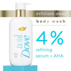Dove Exfoliate Away Serum Body Wash with 4% Refining Serum + AHA | Grocsy