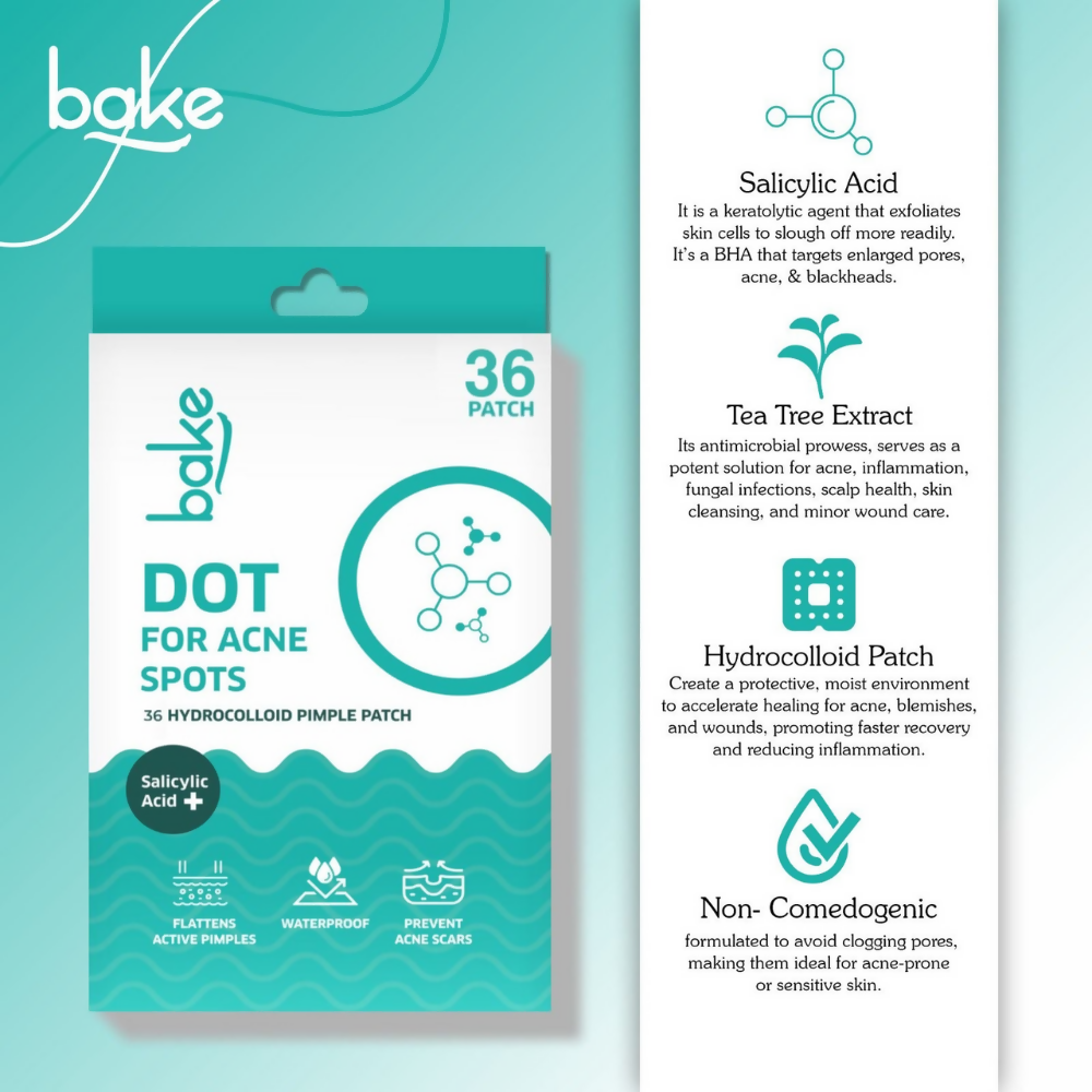 Bake 2% Salicylic Acid Dots for Acne Spots | Grocsy