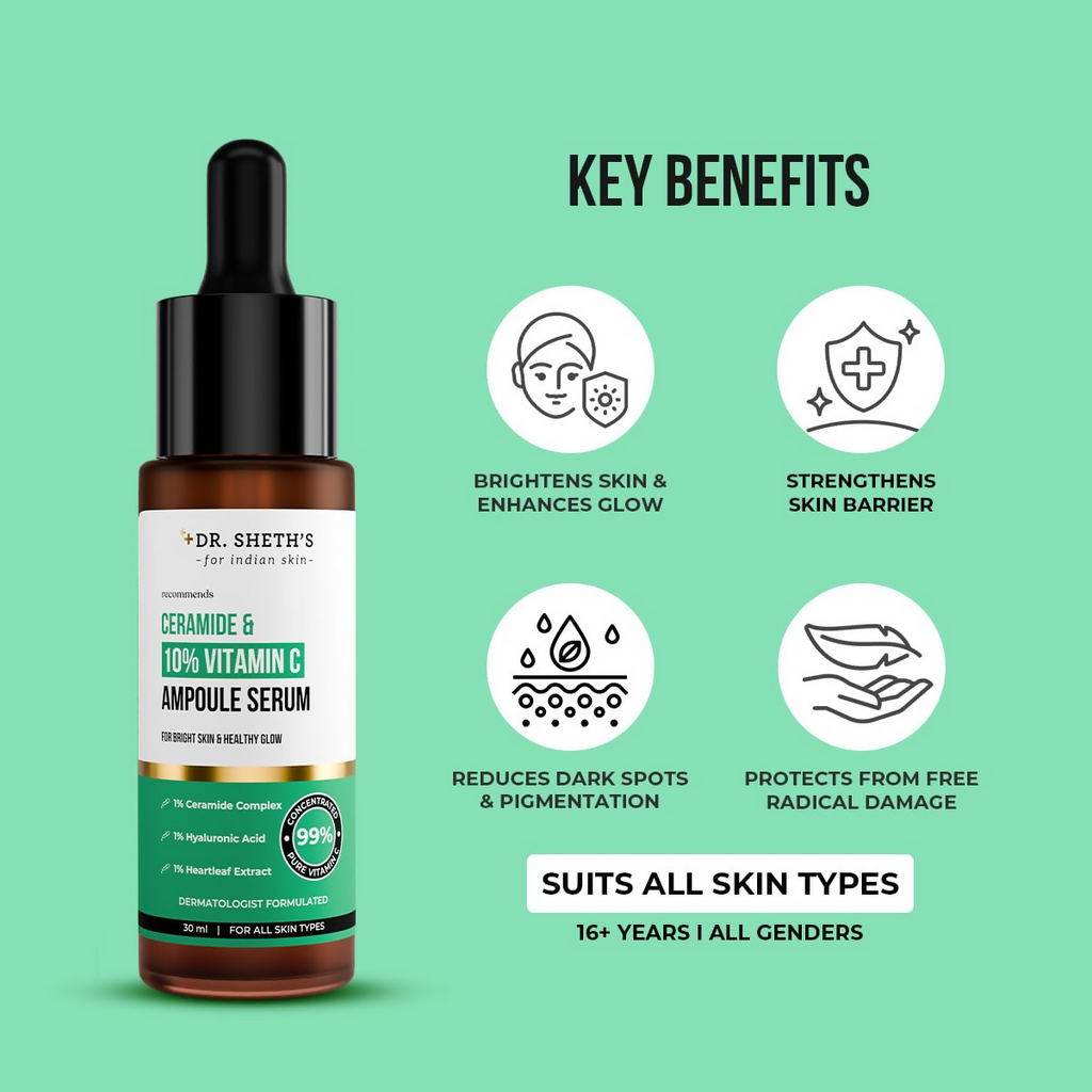 Dr. Sheth's Ceramide & 10% Vitamin C Ampoule Serum | Grocsy