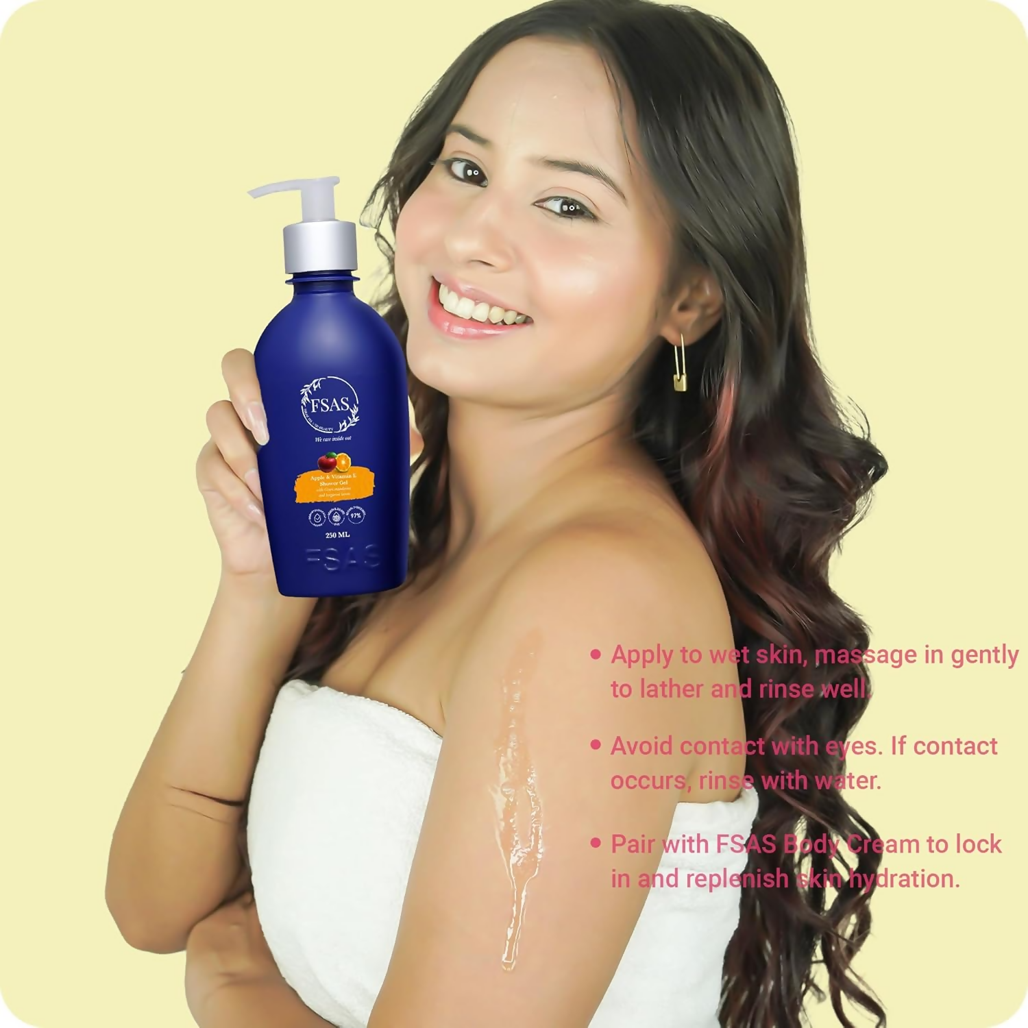 FSAS Health and Beauty Body Combo of Apple Shower Gel + Almond Body Cream | Grocsy