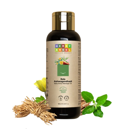Herby Angel Bala Ashwagandhadi Body Massage Oil for Baby | Grocsy