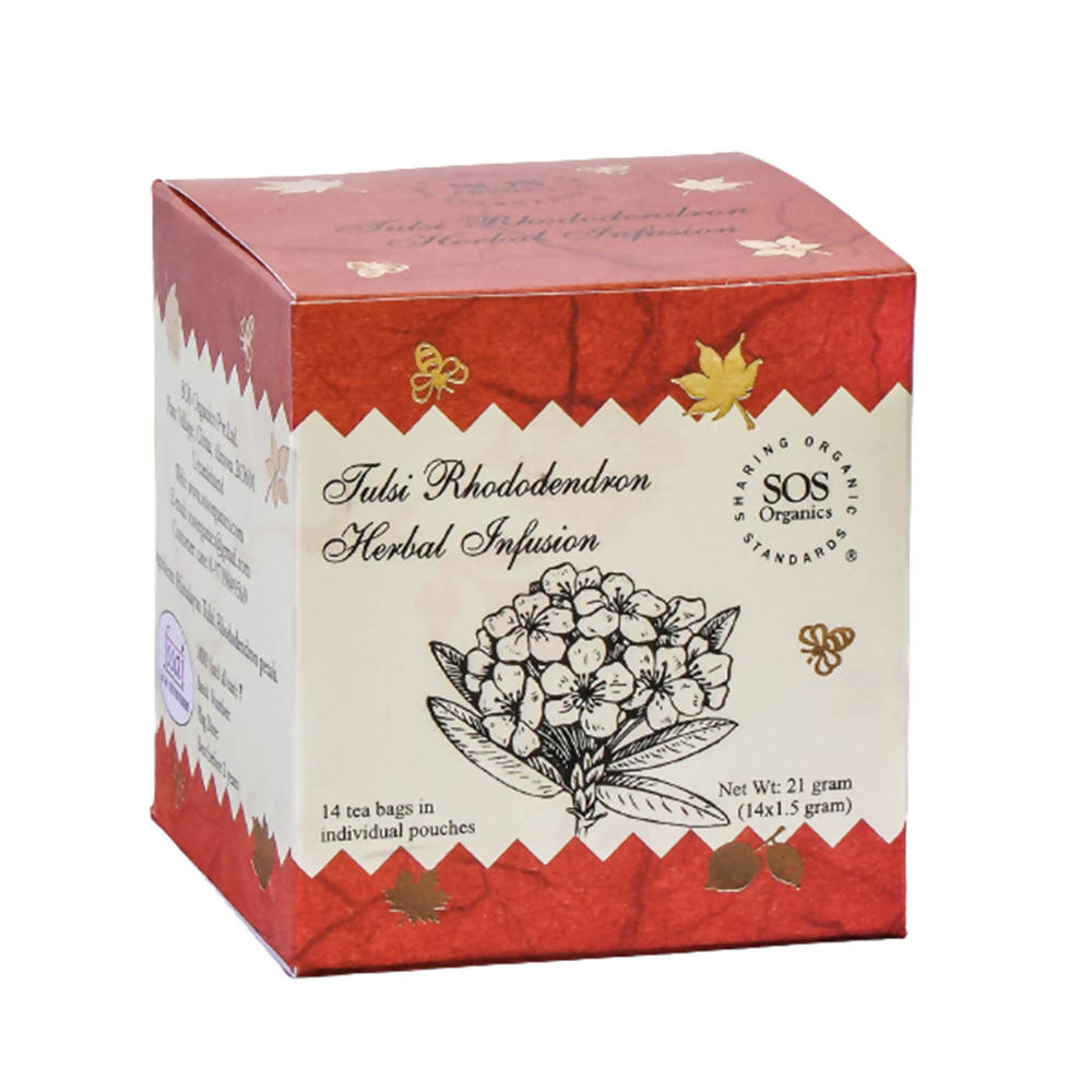 SOS Organics Tulsi Rhododendron Herbal Infusion | Grocsy
