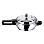 Vinod 18/8 Stainless Steel Outer Lid Sandwich Bottom Deep Pan Pressure Cooker | Grocsy