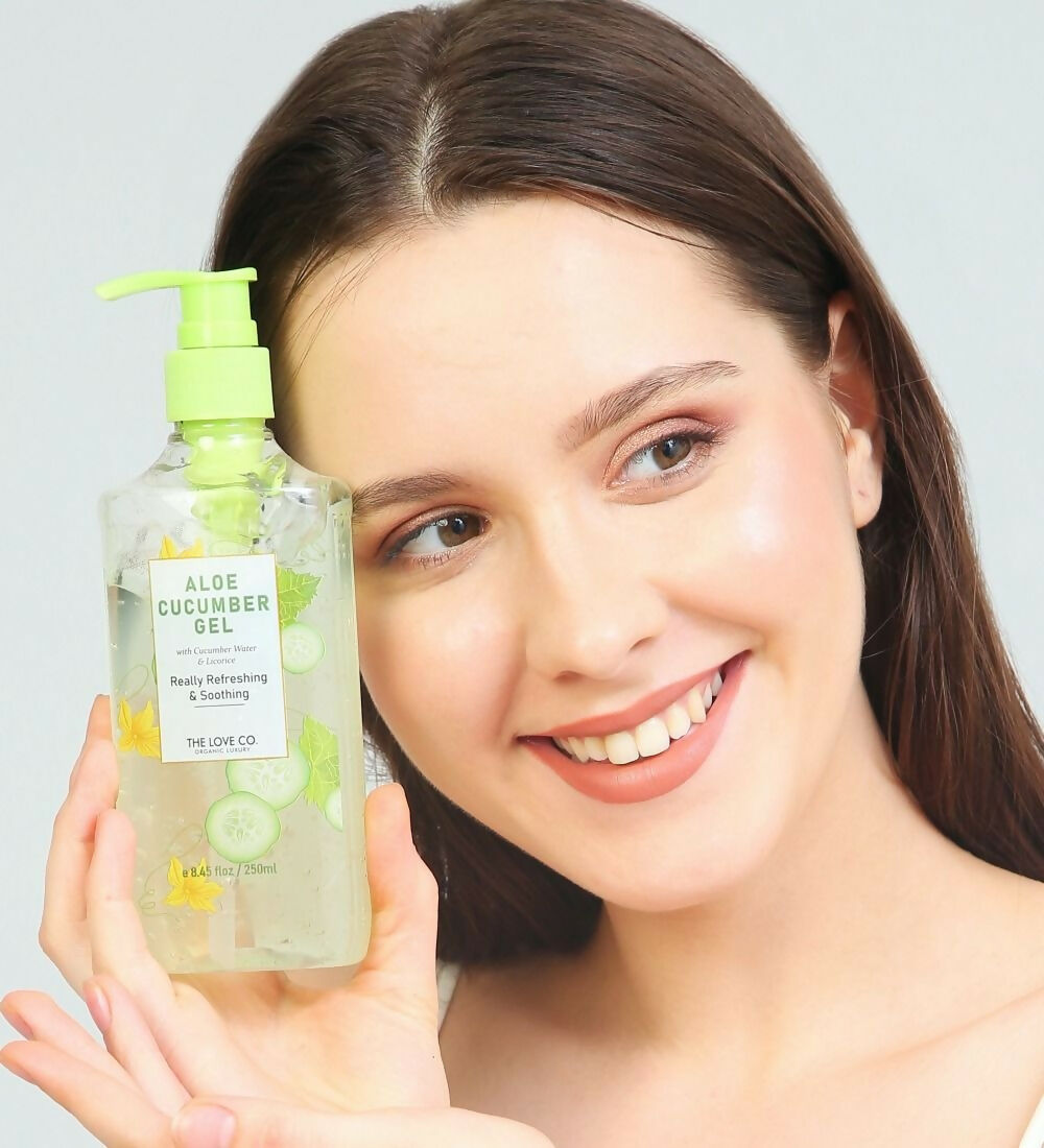 The Love Co. Cucumber Aloe Vera Gel For Face | Grocsy