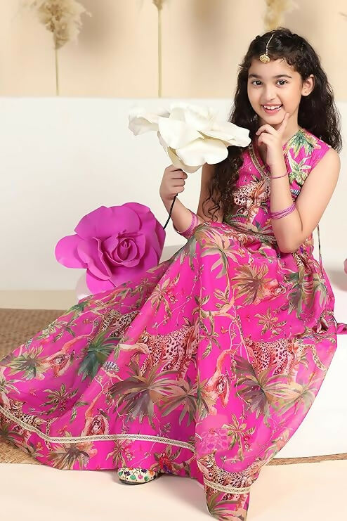 Joban Fashion Girl's Purple Color Lehenga Choli | Grocsy