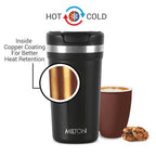 Milton Corral Thermosteel Insulated Coffee Mug Tumbler - 400ml (Black) | Grocsy
