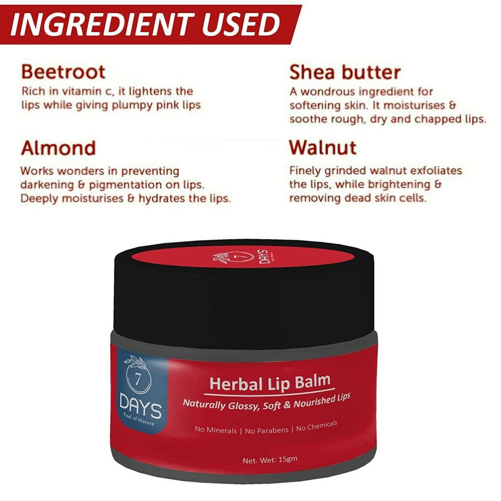7 DAYS Herbal Lip Balm | Grocsy