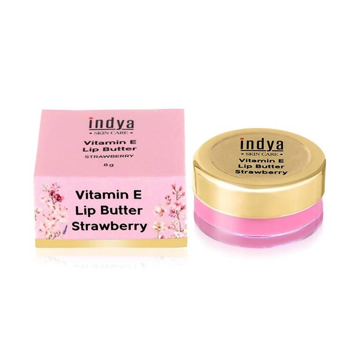 Indya Vitamin E Lip Butter - Strawberry | Grocsy