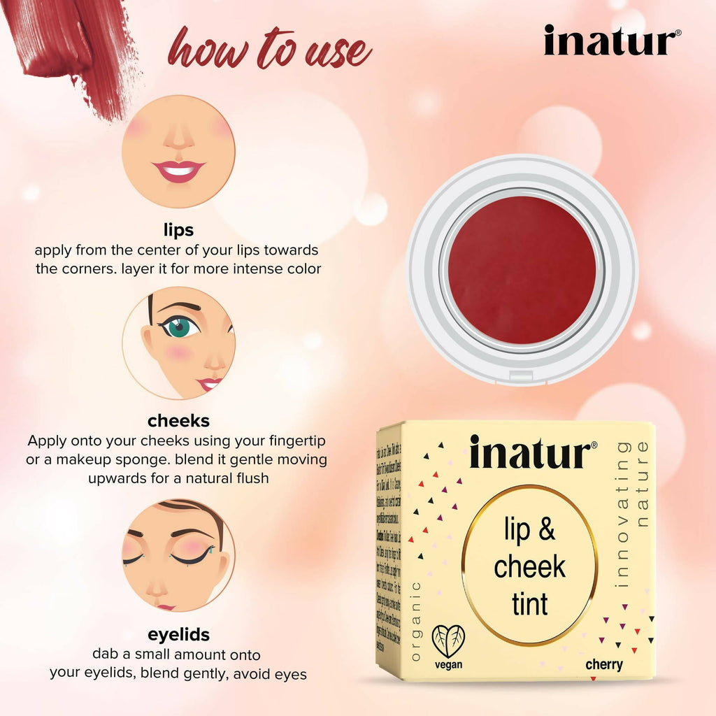 Inatur Lip and Cheek Tint Cherry | Grocsy