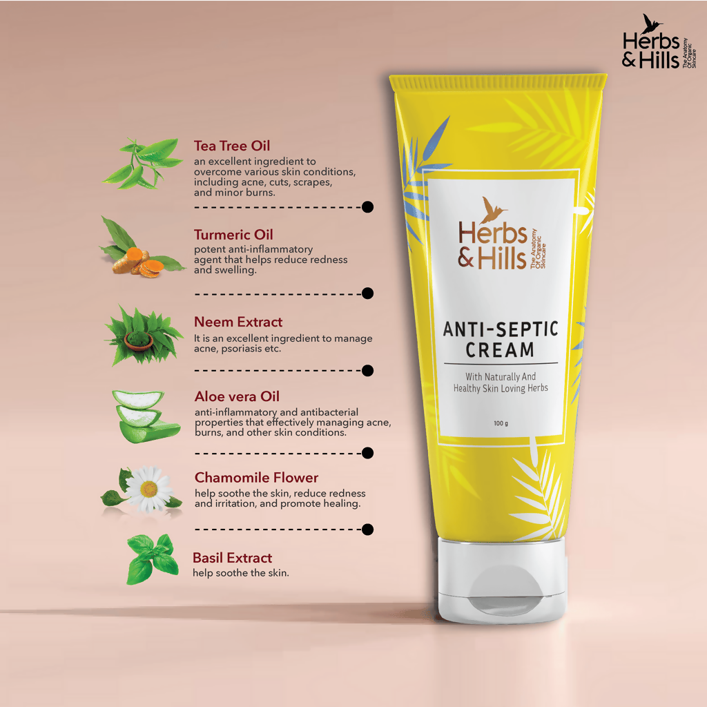 Herbs & Hills Anti Septic Cream | Grocsy