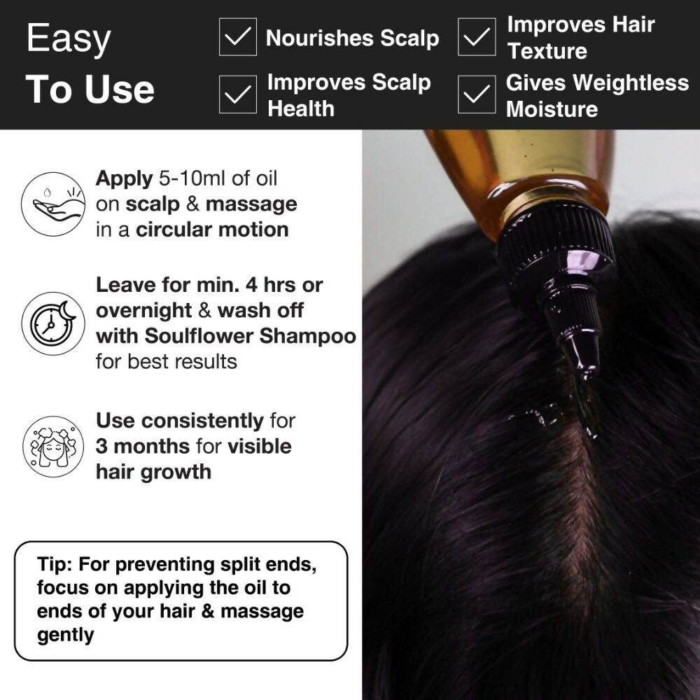 Soulflower Rosemary Mint Hair Growth Oil For Hair Fall & Dandruff Control, Light Hair Oil | Grocsy