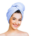 Nykaa Naturals Microfiber Hair Wrap for Frizz Free & Shiny Hair - Blue | Grocsy