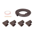 Safe-O-Kid Unique High Density 2 Mtr Long U - Shaped 1 Edge Guard With 4 Corner Cushions - D.Brown | Grocsy