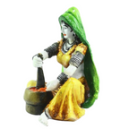 eCraftIndia Rajasthani Lady Decorative Statue | Grocsy