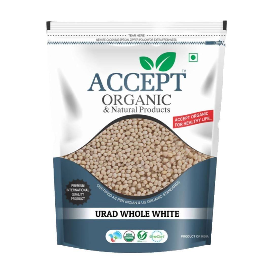 Accept Organic Urad Whole White | Grocsy