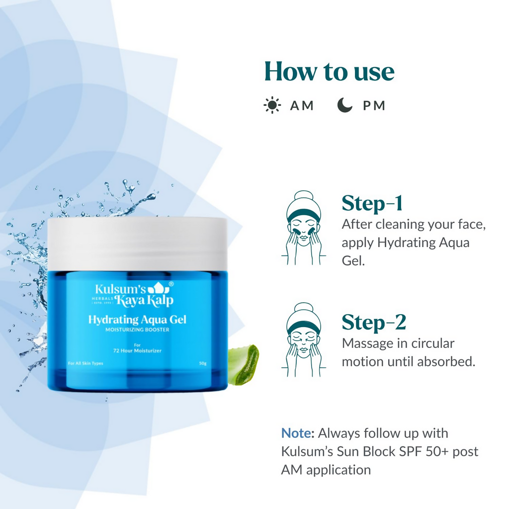 Kulsum's Kaya Kalp Hydrating Aqua Gel For Moisturizing And Soothing Skin | Grocsy
