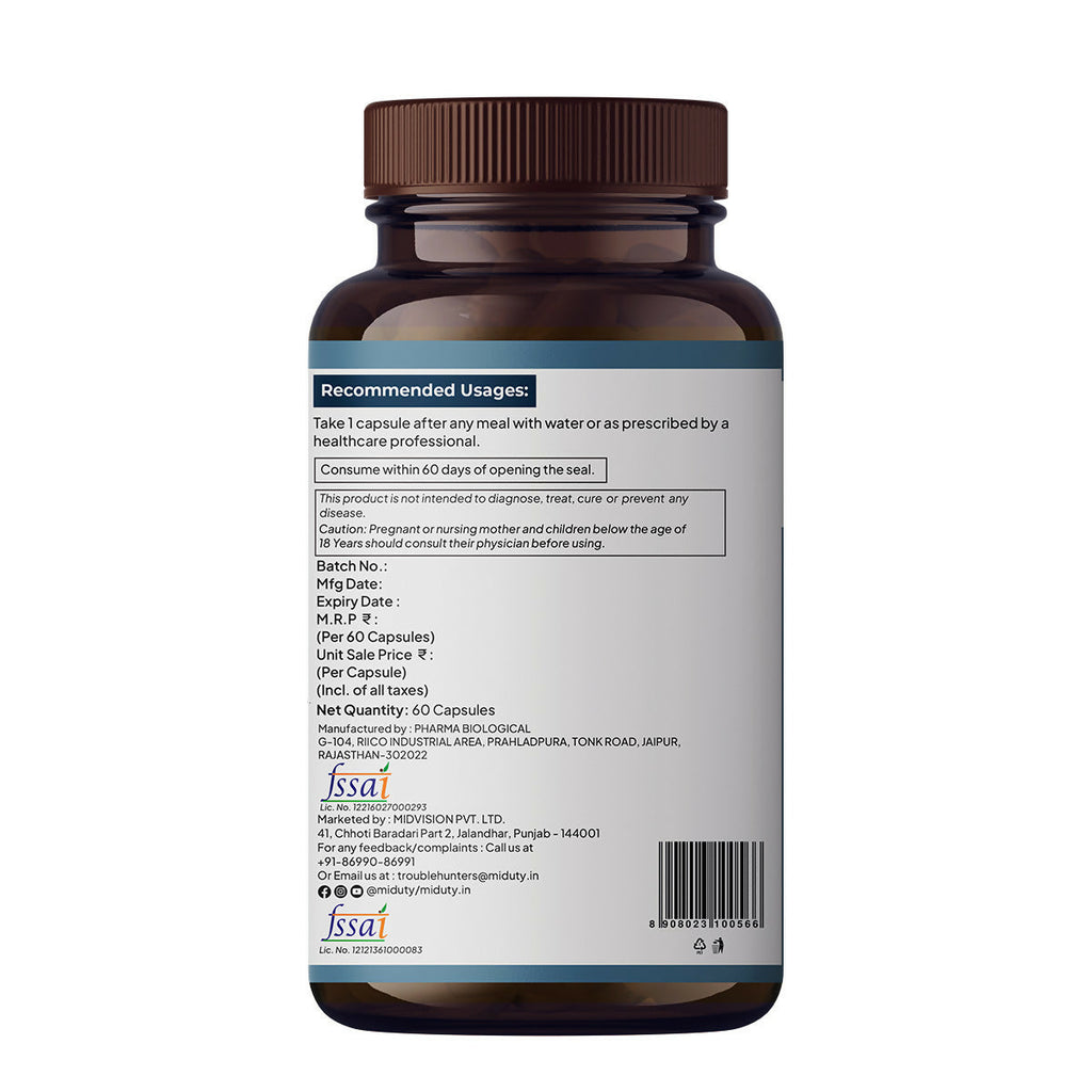 Miduty KSM 66 Ashwagandha 3x capsules | Grocsy