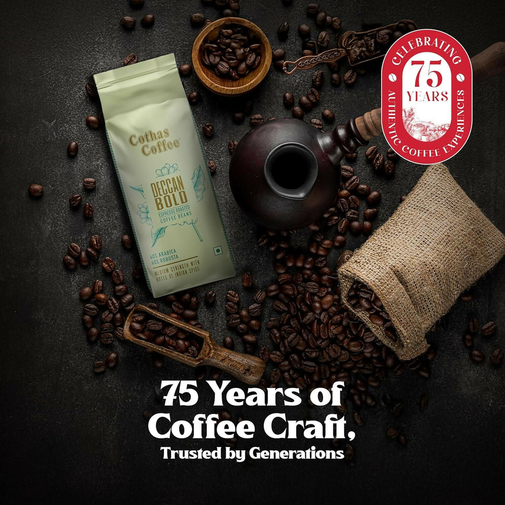 Cothas Coffee Deccan Bold Espresso Roasted Coffee Beans | Grocsy