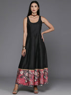 Ahalyaa Women's Traditional wear Ethnic Dress - Black | Grocsy