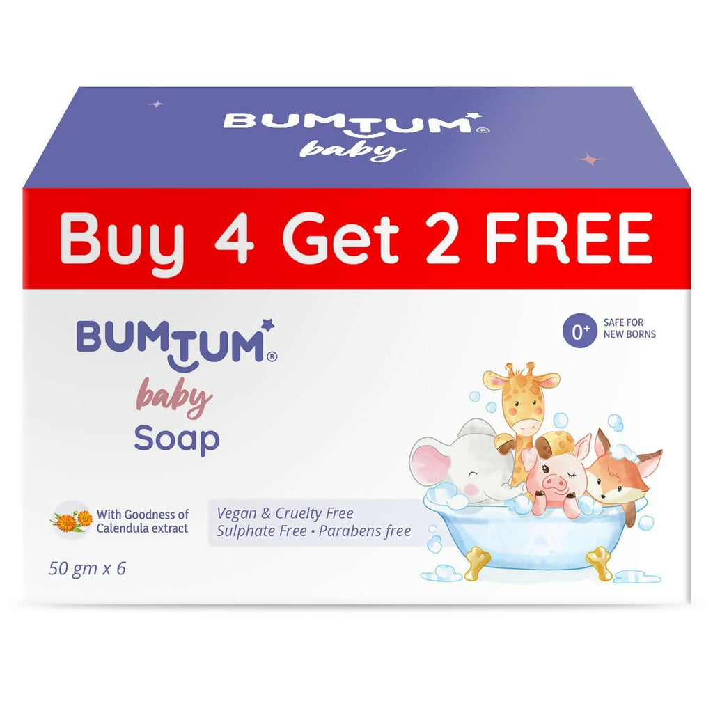 BUMTUM Baby Soap (B4G2 Free) with Goodness of Calendula Extract | Grocsy